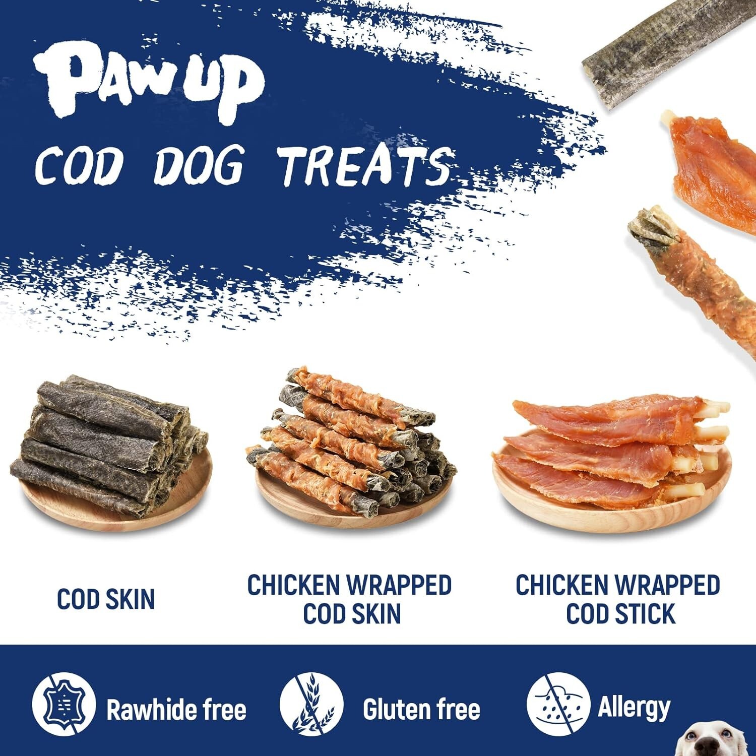 Chicken Wrapped Cod Skins Dog treats Training Treat for Small Dog