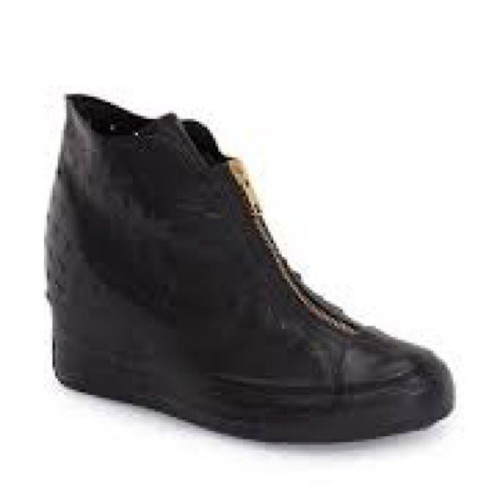 Zapatillas deportivas Converse negras cuña cuero sintético talla 8