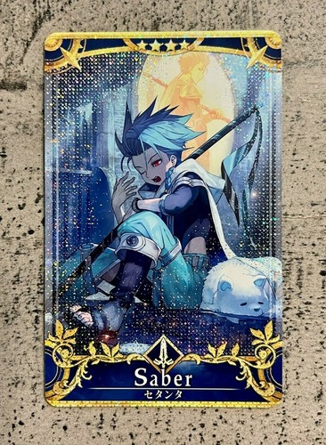 Fate Grand Order FGO Arcade Card Saber Cu Chulainn Lily Final Ascens Fatal Holo  - Picture 1 of 3