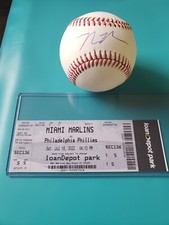 Max Meyer MLB Debut Full Game Ticket Stub 7/16/22 + Sweet Spot ROMLB - JSA