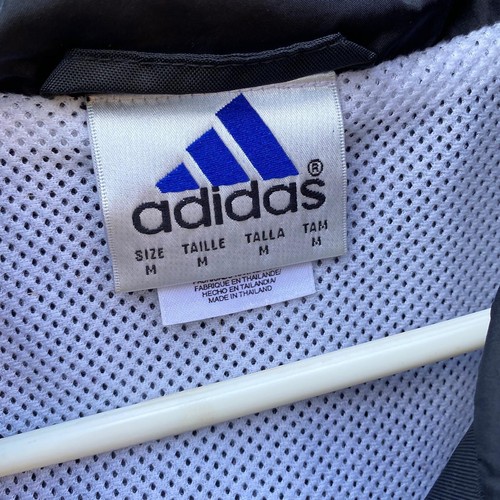 Adidas Vintage Windjacke schwarz 90er mit Streifen an den Ärmeln Größe M - Bild 3 von 4