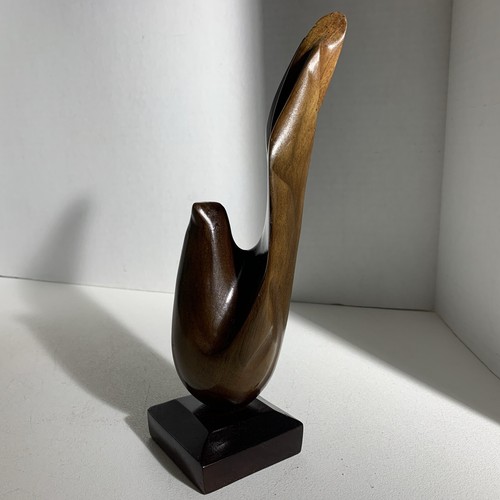 Vintage Mid Century Modern Holz Vogel Kunst Skulptur Statue Figur Deko