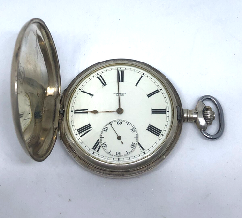 "Vintage Ulysse Nardin Locle Pocket Watch with Second Hand – Silver Hallmarks" - Picture 7 of 13