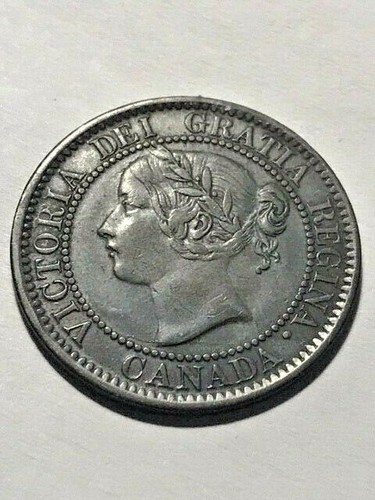 Centavo grande Canadá 1859 estrecho/bajo 9 en estado bastante bueno+ #15731 - Imagen 1 de 3