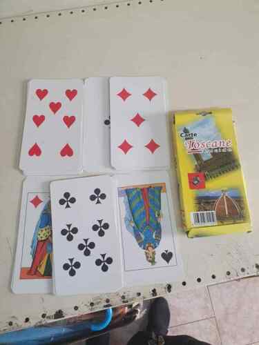 1 mazzo di carte toscane giganti playing cards 18x10 cm  - Zdjęcie 1 z 3