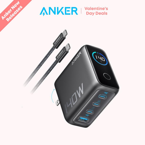 Anker Ladegerät (140W, 4-Port, PD 3.1) mit USB-C Kabel, Schnellladung für 4 Geräte - Bild 2 von 14