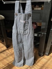 Healthtex Denim Overalls Vintage Conductor; Railroad Train Striped 80s 90s Jean