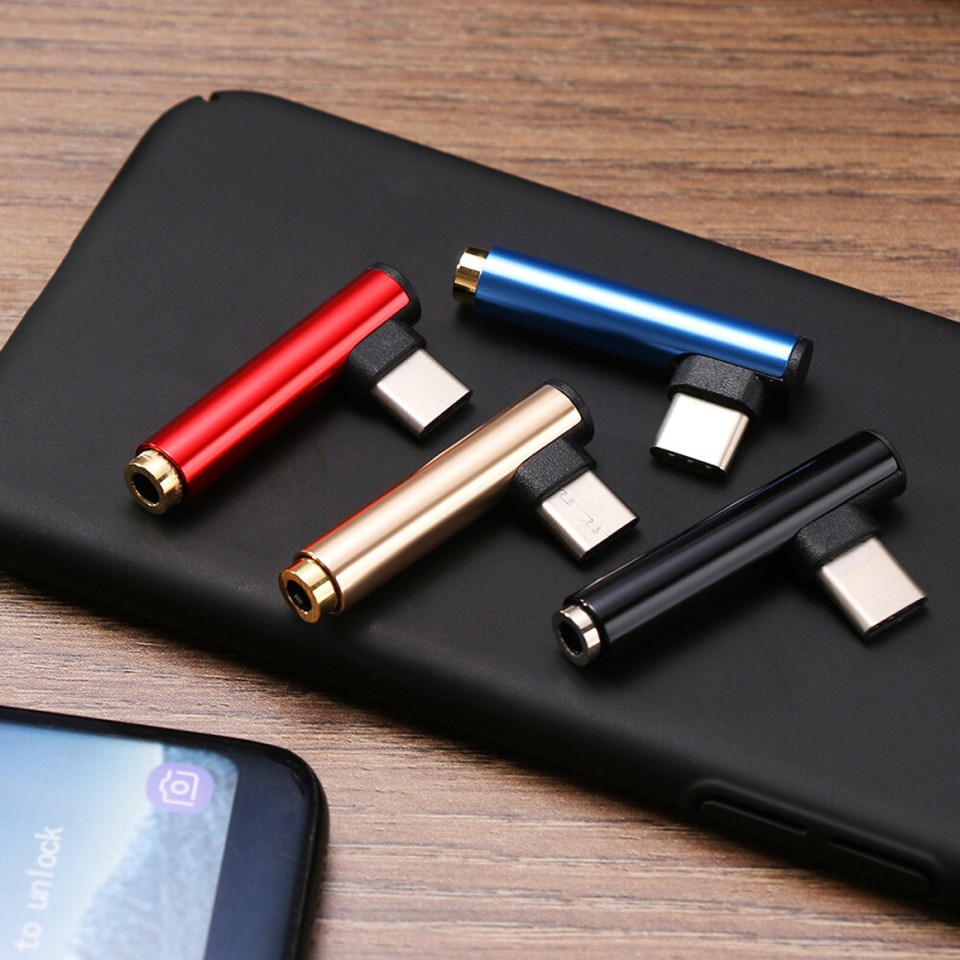 3 Pcs USB Type Headphone Jack Adapter Headphones TypeC Charging and