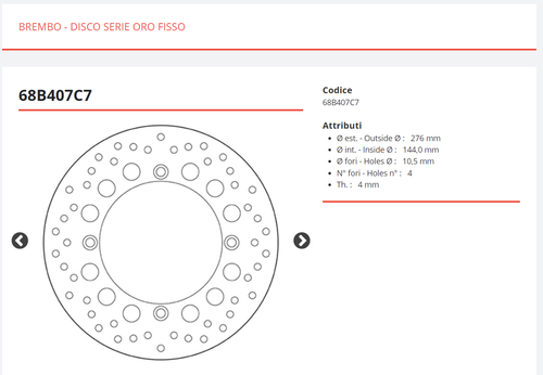 2 DISCHI FRENO BREMBO SERIE ORO ANTERIORI HONDA 750 XRV AFRICA TWIN 1990 1991 - Foto 2 di 9