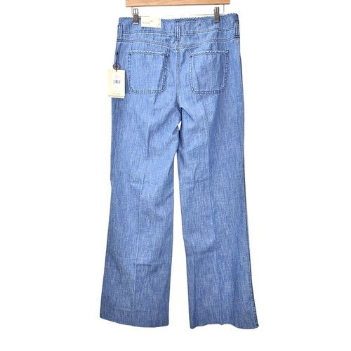 NEW NYDJ Wide Leg Jeans Hollywood High Waist Raw Hem Light Weight Sz 6 - Bild 6 von 13