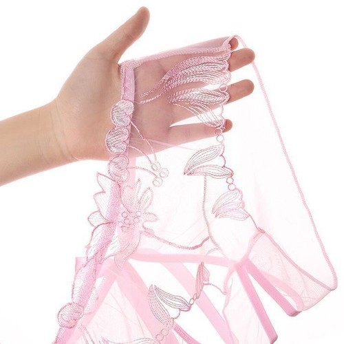 Womens Sexy Crotchless See Through Lingerie Mesh Briefs Lace Panties Knickers X1 - Picture 10 of 20