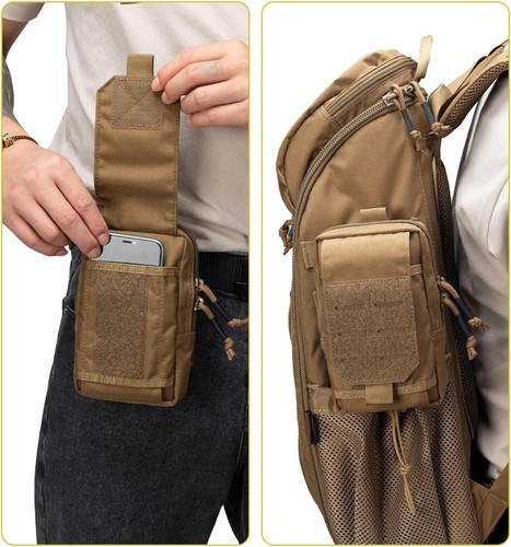 Universal Belt Army Tactical Molle Pouch For iPhone Samsung Google Oppo Honor Mi - Picture 14 of 34