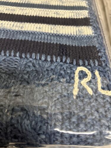 Ralph Lauren Flag Throw Blanket Blue Cotton American Flag 54 x72 New 2 available - Picture 3 of 11