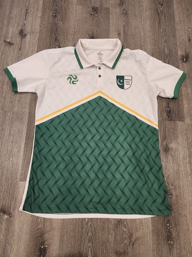 Pakistan Rugby Union Polo Shirt Mens XXL White and Green Etihad Sports - Picture 14 of 14