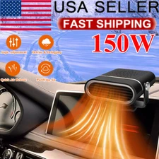 2 in 1 Car Auto Portable Electric Heater Heating Fan 12V 150W Defroster Demister
