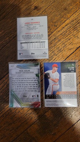 Mixed Baseball CARD LOT Jose Ramirez Glenn Otto Nick Solak Michael Morse Gavin - Picture 4 of 4