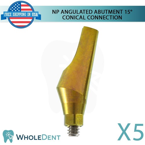 5x NP Konische Verbindung Winkel Abutment 15° Titan Dental Instrument Werkzeug - Bild 1 von 3