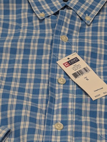 Chaps ralph lauren shirt S Blue plaid Long Sleeve button up. 😎 - Picture 4 of 12