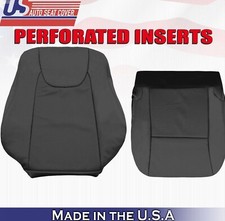 2014 For Lexus RX350 RX450H Driver Top & Bottom Perf Leather Seat Covers Black
