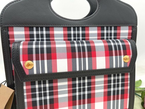 Echte neu mit Etikett Burberry Tasche Vintage Check Baumwolle abgeschnittener Griff Beuteltasche in Multi - Bild 6 von 12