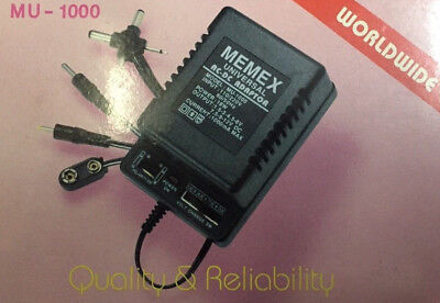 6 WAY PLUG UNIVERSAL TIPS NEW MEMEX MU-500 UNIVERSAL AC-DC CHARGER ADAPTER