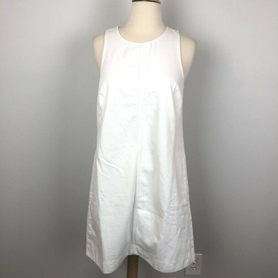 white denim shift dress