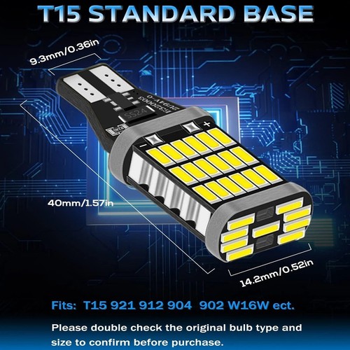 921 High Level Bremsleuchte Birne 955 T15 Rückwärtskeil LED Xenon Van Auto Glühbirnen - Bild 5 von 6