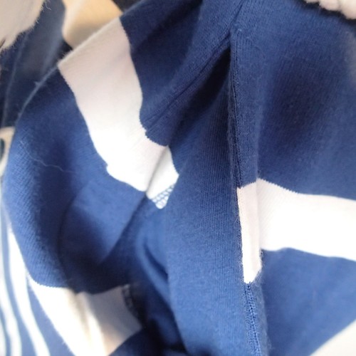 Ralph Lauren Dress Knit Striped Dress Sz m cotton blue white Nautical belt - Picture 5 of 21