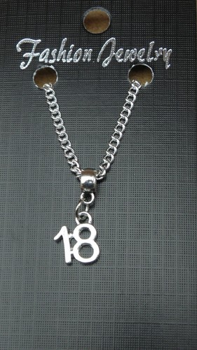 Age Number Pendant Necklace Birthday 18" or 24 Inch Chain Various Years - Picture 15 of 38