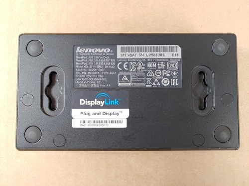 Lenovo ThinkPad USB 3.0 Pro Dock DK1522 03X6897 ((40A7)) mit Netzadapter - Bild 7 von 7