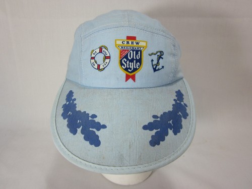 Vintage Boaters Hat Cap Old Style Beer Crew USS Old Style - Picture 2 of 7