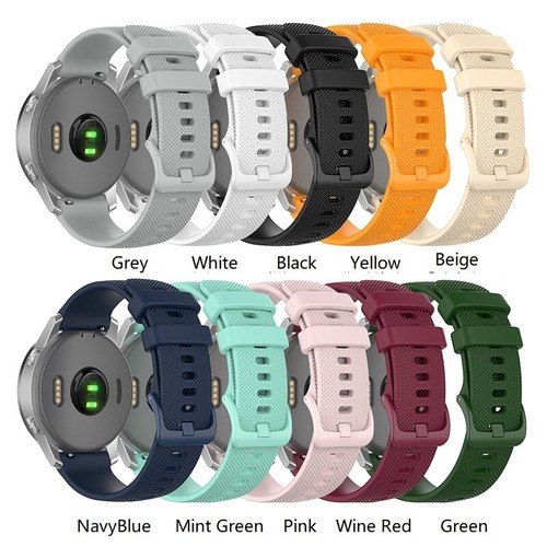 Silicone Watch Band Strap For Garmin Vivoactive 4 4S 3 /Venu 2 2S /forerunner245 - Picture 3 of 53