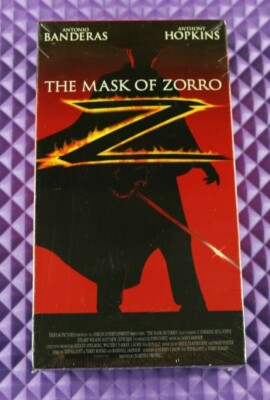 The Mask of Zorro 1998 Antonio Banderas Anthony Hopkins VHS SEALED