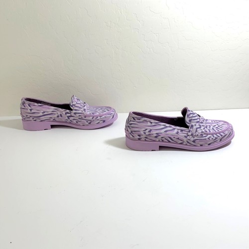 Hunter Penny Regen Halbschuhe Flats Purple Dawn raffiniert Korallenmuster Gr. 8 NEU - Bild 7 von 9