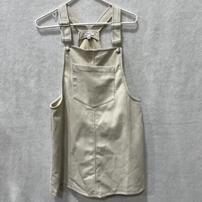 AUW Secret Charm Tan pinafore overall dress Color Beige size L 