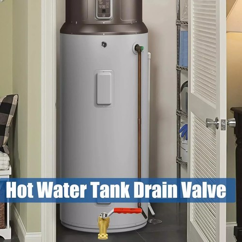 Brass Water Heater Drain Valve 3/4\\ MIP & GHT for Fast Flushing & Draining - Picture 5 of 13