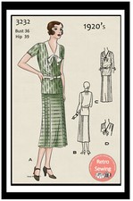 1920s Flapper Pussy Bow Afternoon Dress Sewing Pattern - Copy 