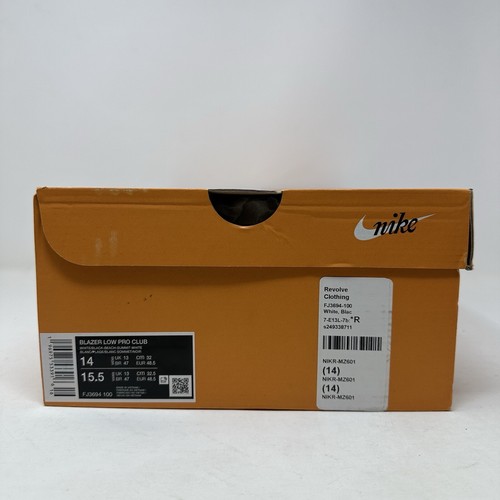 Talla 14- Nike Blazer Pro Club Bajo “Blanco Negro” 2024 con Caja - FJ3694-100 - Imagen 14 de 14