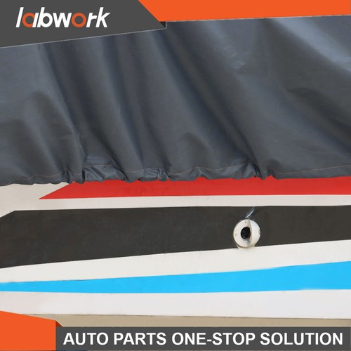 Labwork Boat Cover Waterproof 90" 14-16Ft 210D Gray Heavy Duty Trailerable - Picture 12 of 13