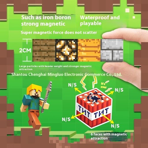 Magnetic Building Blocks Set Magnet Christmas Children Educational Kids Gifts AU - Picture 4 of 24