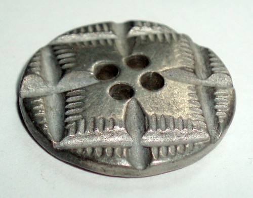 PEWTER ? COLONIAL ERA ? VICTORIAN ? PRIMITIVE ANTIQUE HAND MADE COAT BUTTON - Picture 4 of 9