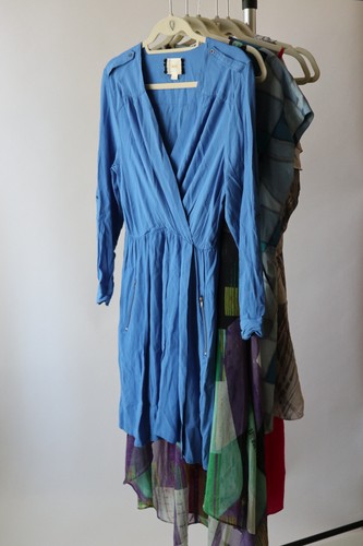 Menge 5 Anthropologie Maeve Armani Exchange Hot Pink Overall Seide Kleider XS S - Bild 7 von 24