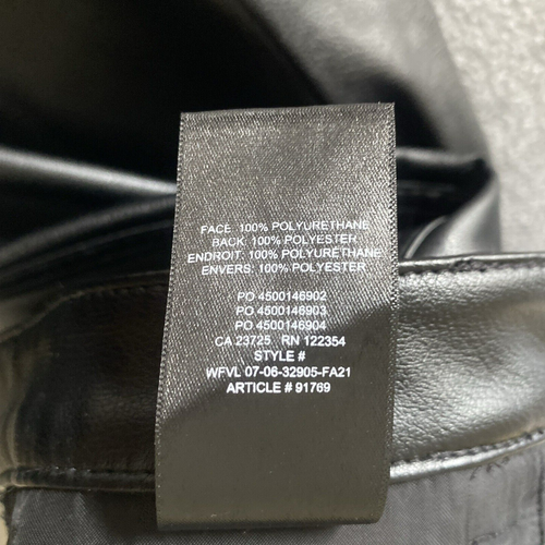 Wilfred Women's Size 0 Black Melina Pants Aritzia High Waisted Vegan Leather - Picture 13 of 20