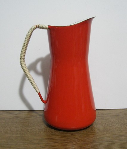 Brocca Dansk Designs Danimarca Smalto Arancione RARA Manico Avvolto 8” Splendida