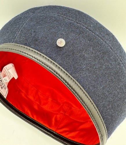 Hermès Barettmütze 100 % Wolle marineblau Größe 57 Made in Italy - Bild 4 von 7