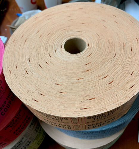 Raffle Tickets Roll of 2000 Double Stub Keep This Coupon Carnival Ticket BLUE - Picture 4 of 4