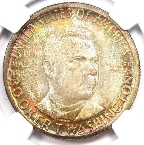 1946 BTW Booker T Washington Half Dollar 50C Coin - NGC MS67 - $1,150 NGC Value