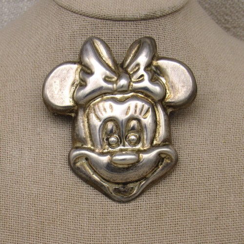 Mexico TA-97 Sterling Silber Minnie Mouse Anstecknadel/Anhänger + - Bild 1 von 4