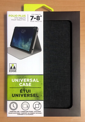 Folio Universal Case for 7-8'' Tablets Landscape Stand M-Edge Heather Grey