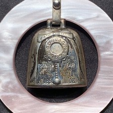 Vintage WEB Sterling .925 Silver Baby Rattle Pink Mother of Pearl Teething Ring